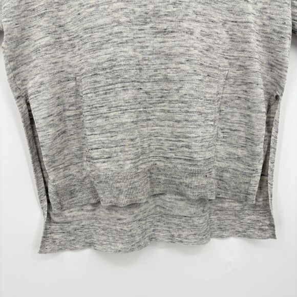 ATHLETA Oversized Short Sleeve Hooded Grey Pullover, Sz XS, Side Slits Cover Up - Picture 6 of 11